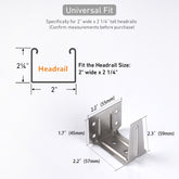 Center Support Bracket for 2" x 2 1/4" Horizontal Blinds – Heavy-Duty Metal Middle Support (Pack of 2)